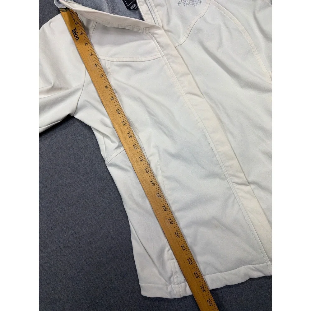The‎ North Face Hooded Jacket Women S Full Zip Softshell Cream Soft Fleece Lined